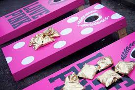 Pink Cornhole Board