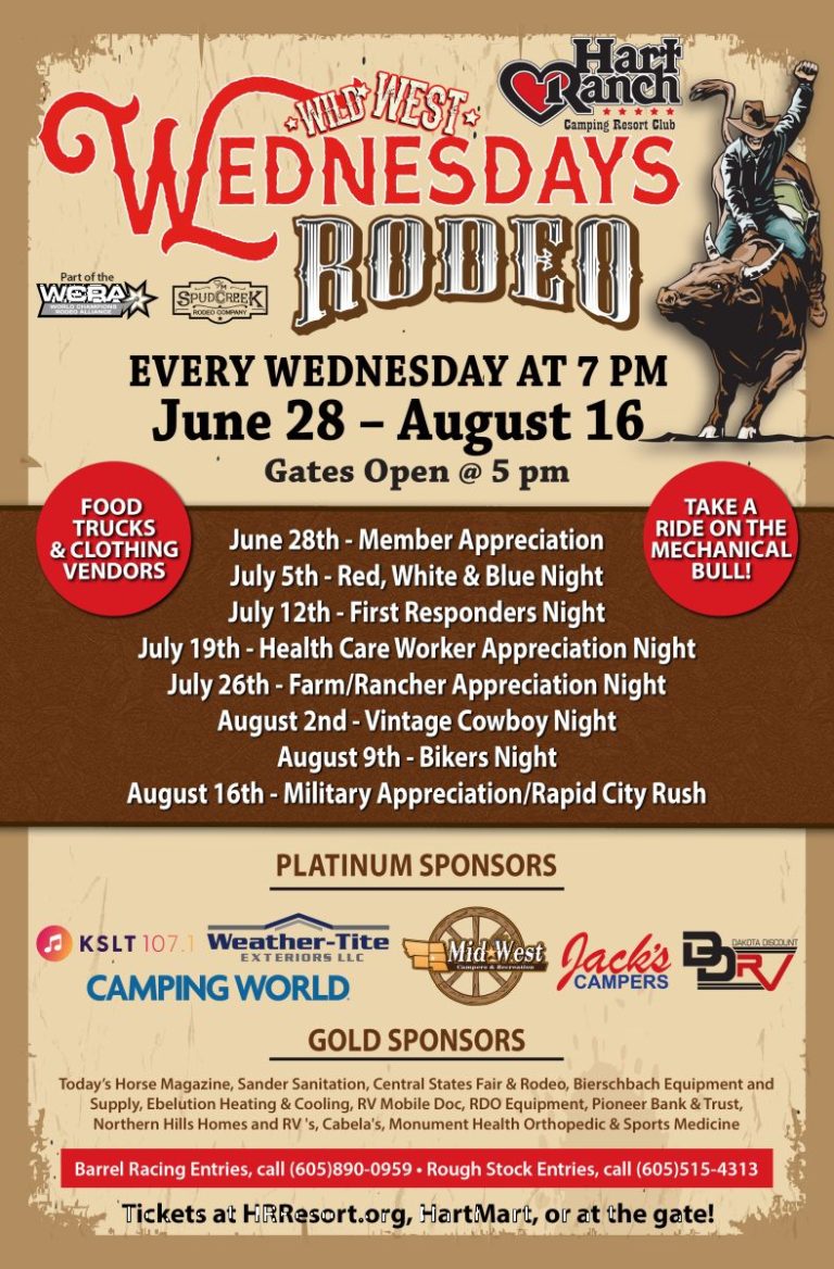 Hartranch 2023 Rodeoposter 11X17 18223 Wild West Wednesdays Rodeo Series