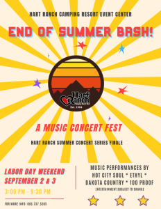 End Of Summer Bash - Summer Events At Hart Ranch
